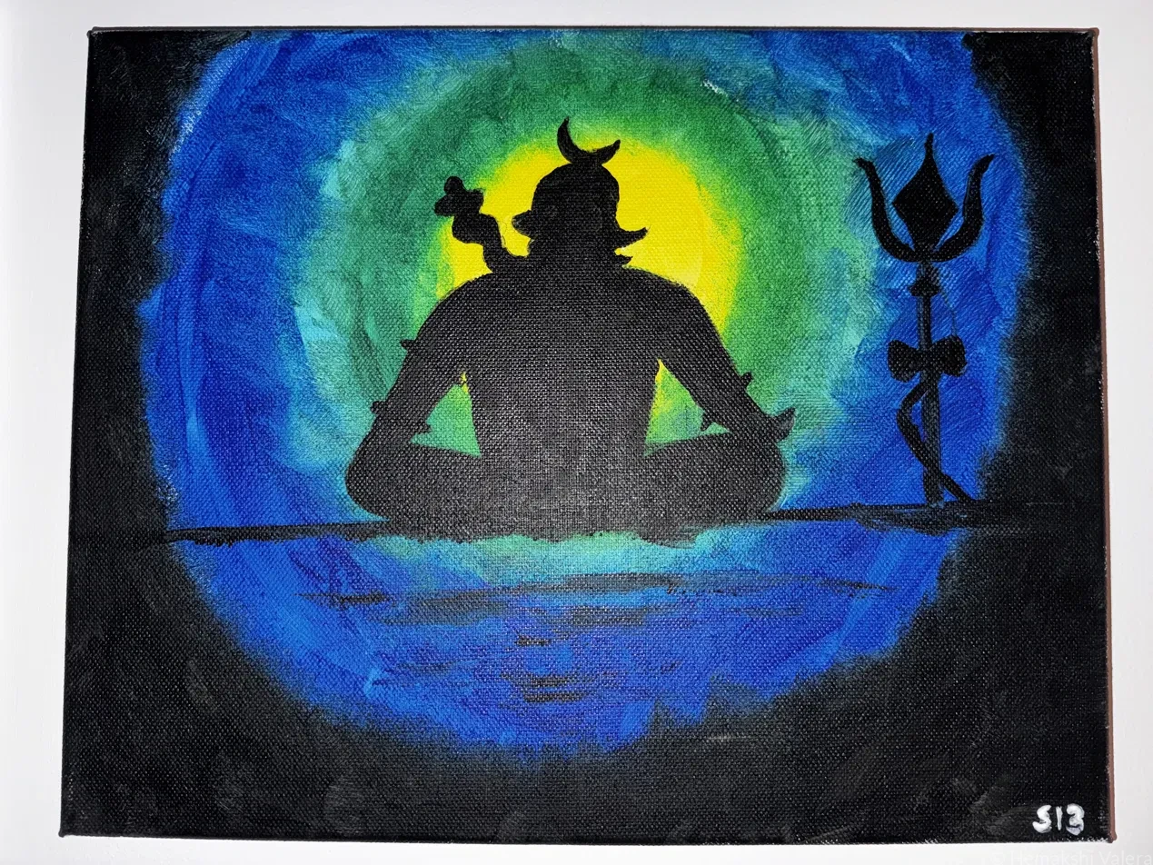 Inner Stillness original acrylic painting by Hemakshi Valera