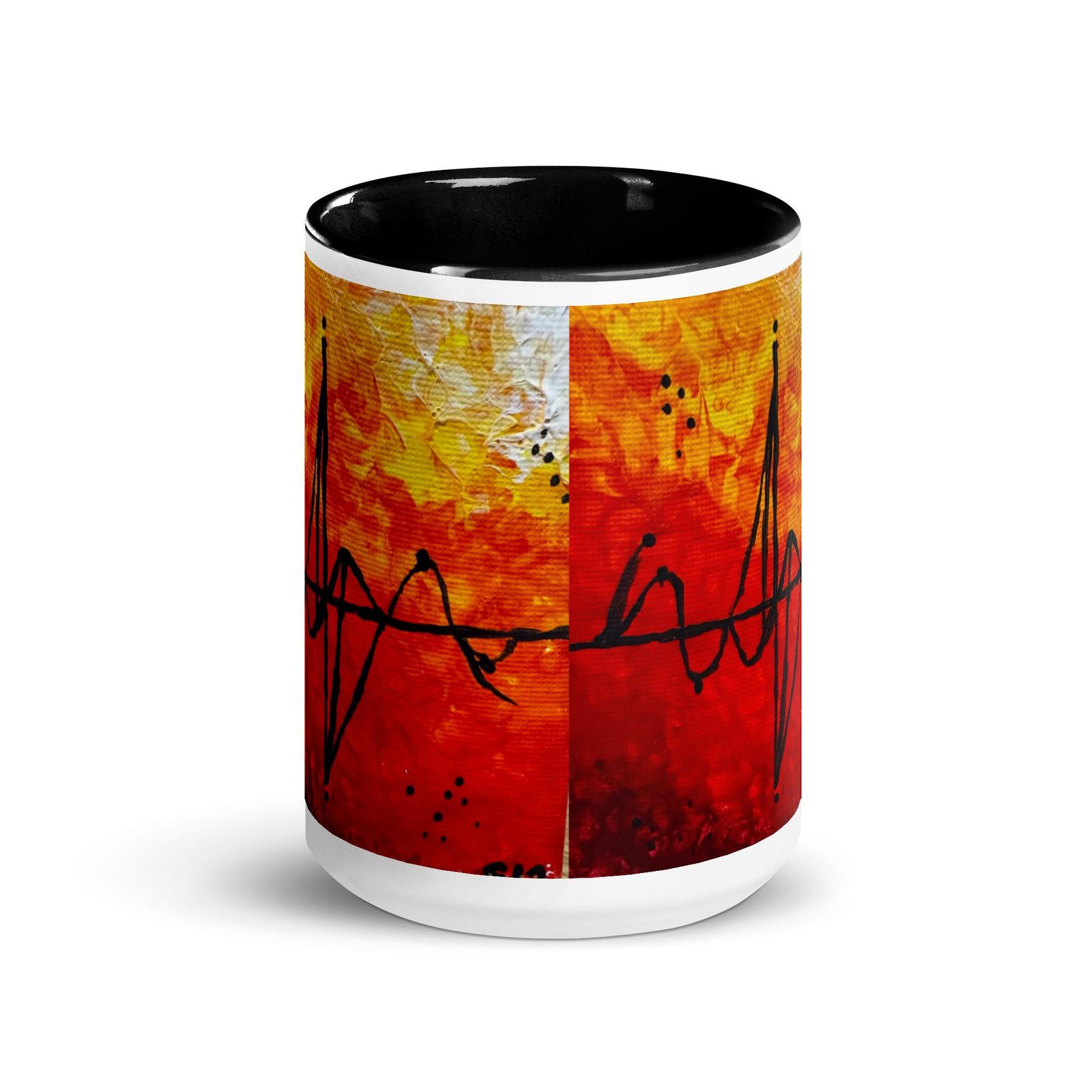 Golden Static Art Mug - Image 4