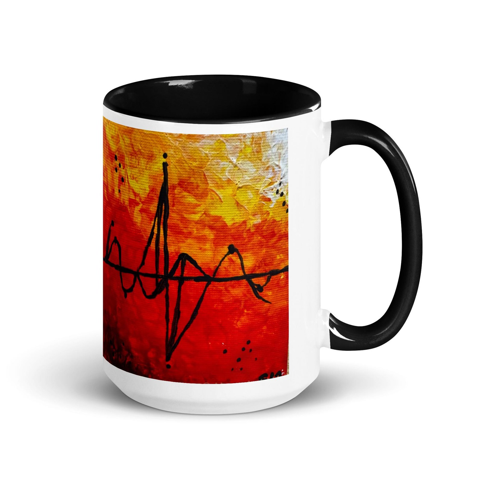 Golden Static Art Mug - Image 6