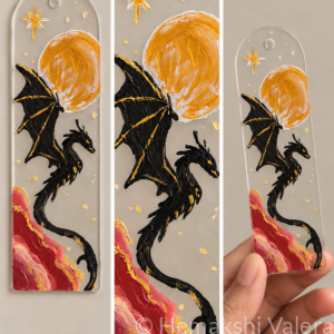 Dragon Flight — Hand-Painted Acrylic Bookmark