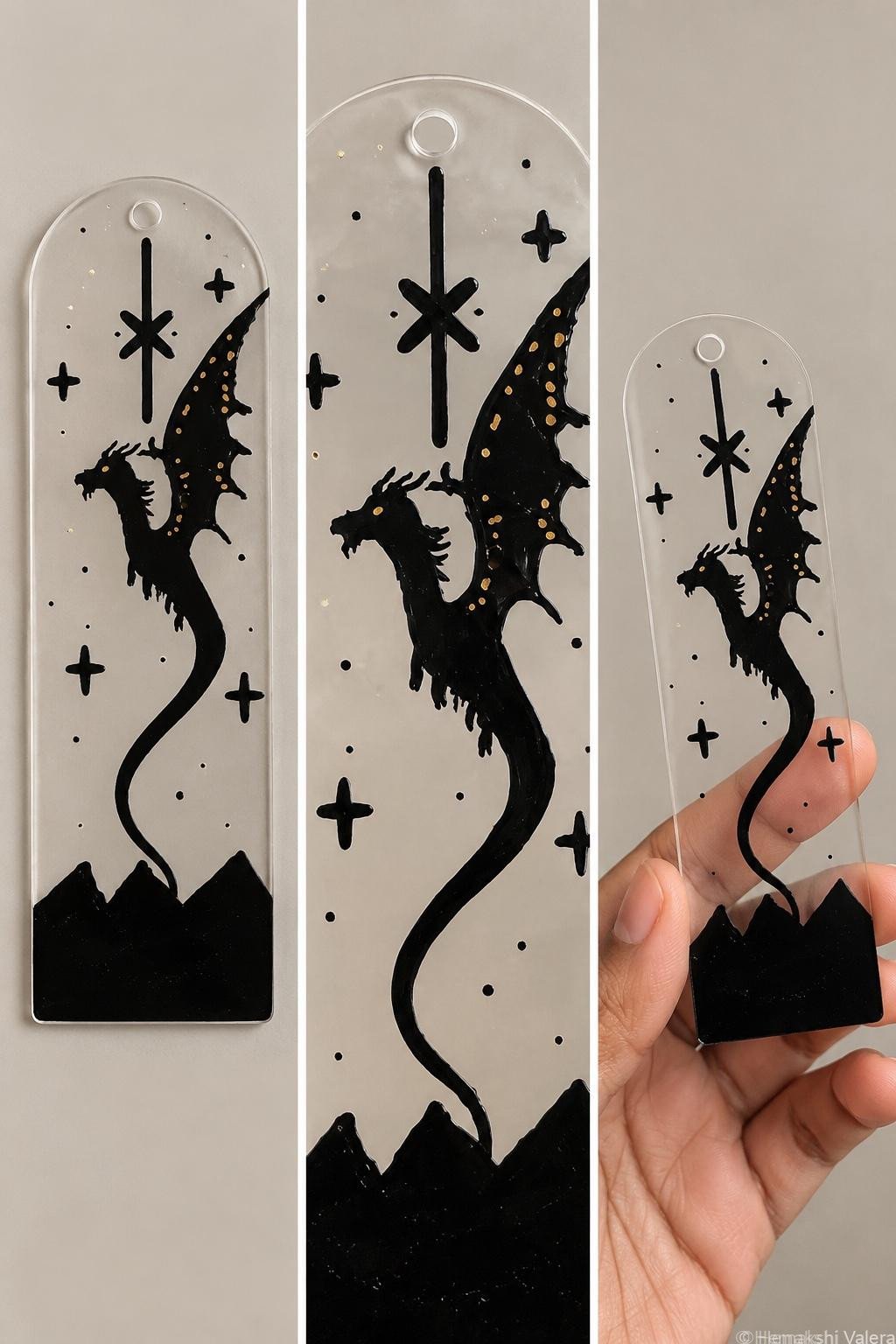 Dragon Flight acrylic bookmark