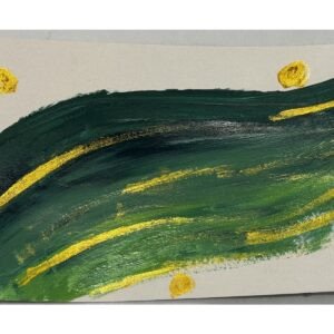 Golden Passage hand-painted postcard — front