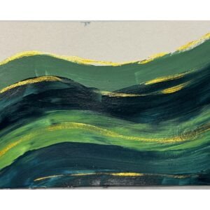 Emerald Current hand-painted postcard — front