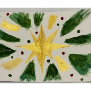 The Christmas Star hand-painted postcard — front