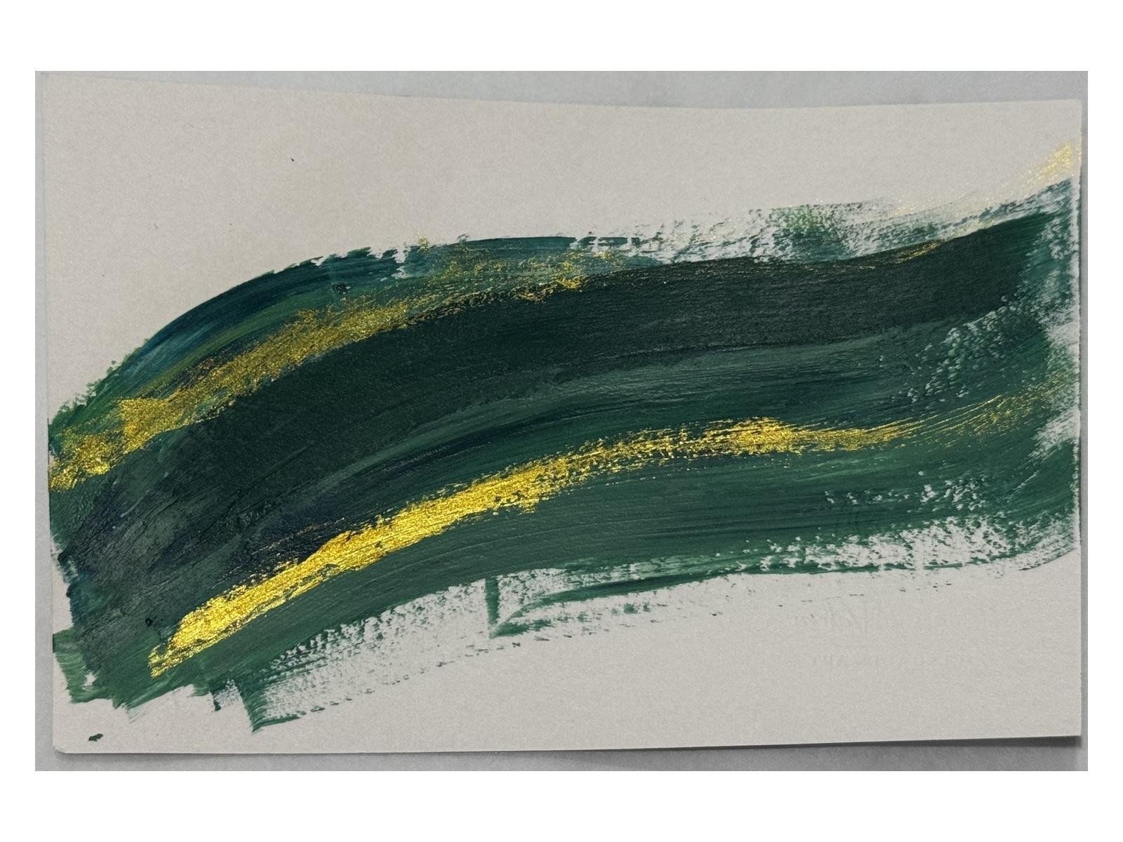 Golden Sweep hand-painted postcard — front