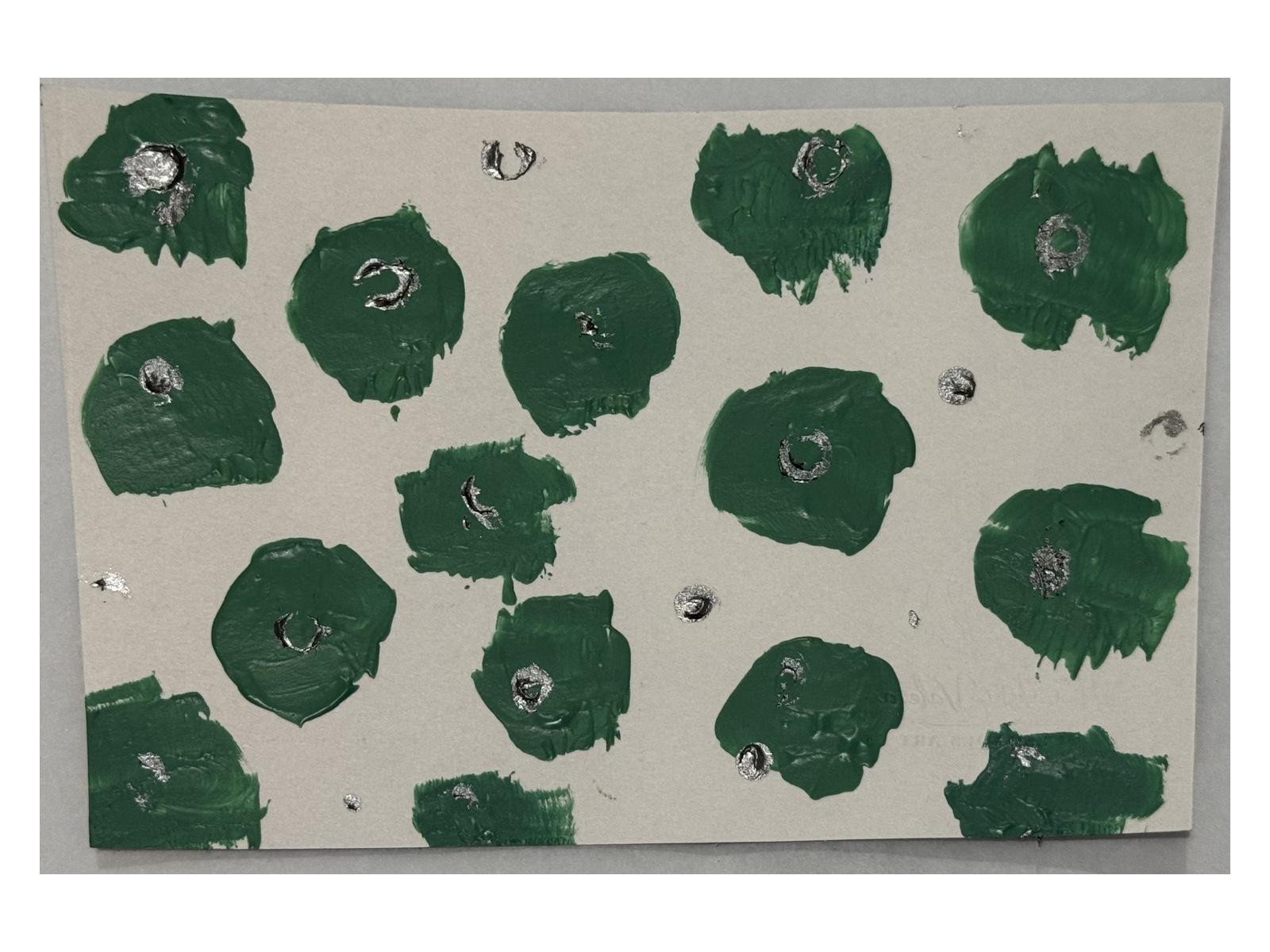 Silver Grove hand-painted postcard — front