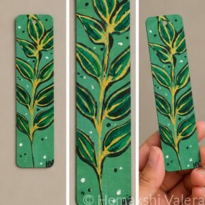 Golden Vine — Hand-Painted Wooden Bookmark