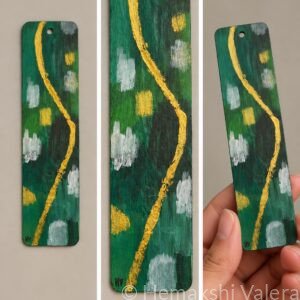 Golden Path — Hand-Painted Wooden Bookmark