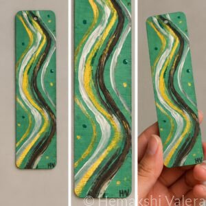 Flowing Earth — Hand-Painted Wooden Bookmark
