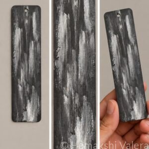 Silver Rain — Hand-Painted Wooden Bookmark