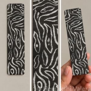 Silver Current — Hand-Painted Wooden Bookmark